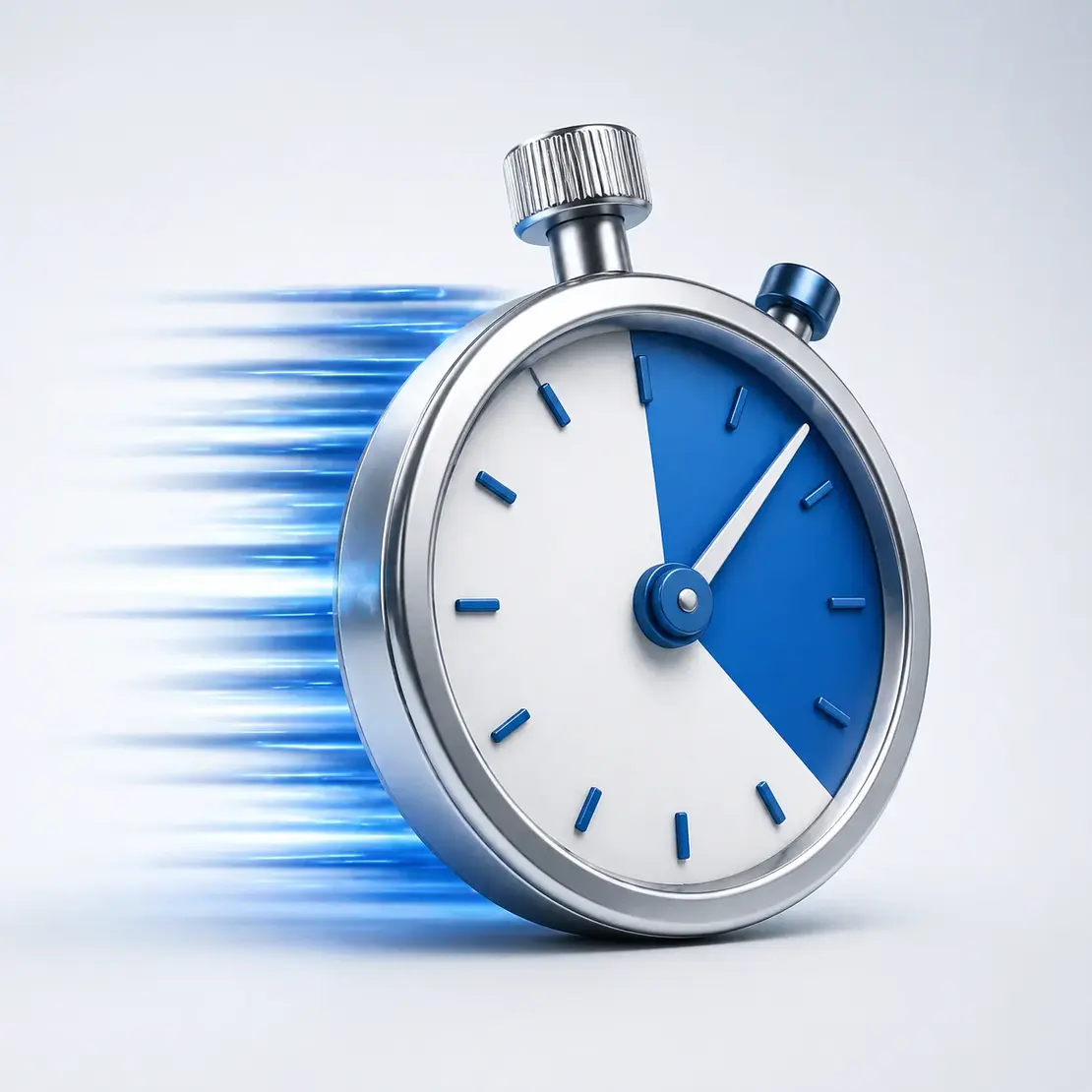 Icona di orologio a rappresentare tempi di consegna rapidi