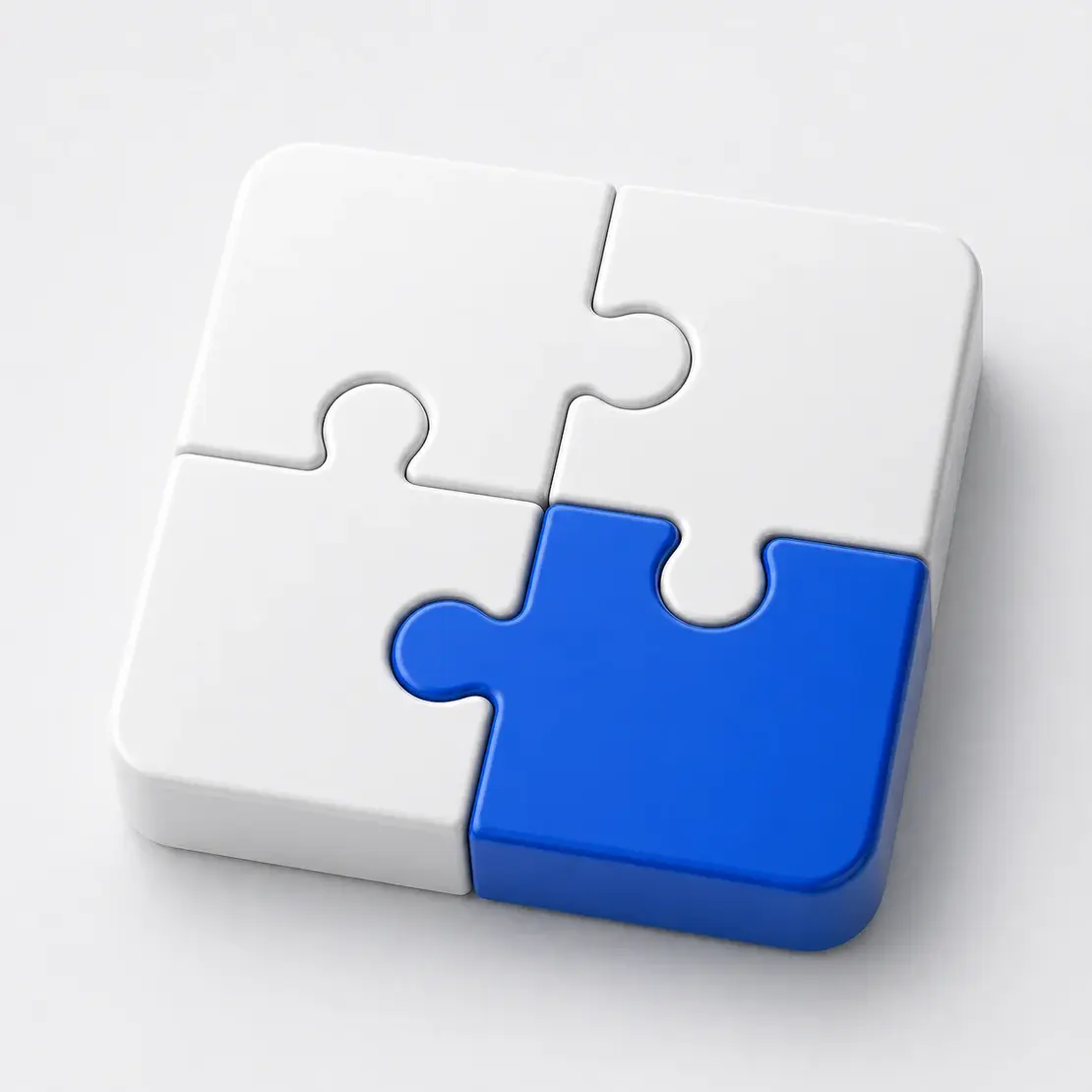Pezzi di puzzle che si incastrano a rappresentare una soluzione su misura